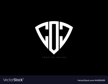 letter design coc shield shape branding