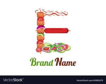 letter e food logo design template letter e food logo design template