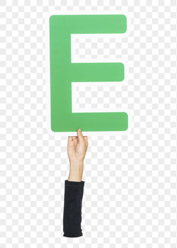 Letter E png hand holding | Free PNG - rawpixel