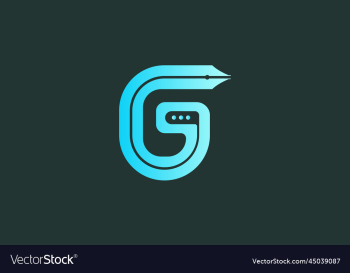 letter g chat and pen logo letter g chat and pen logo