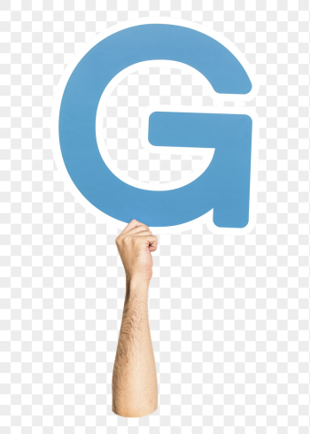 Letter G png hand holding | Free PNG - rawpixel