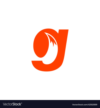 letter g with fox icon logo letter g with fox icon logo