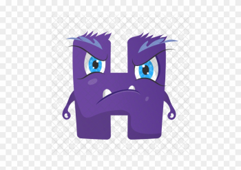 Letter H Monster Icon - Alphabet