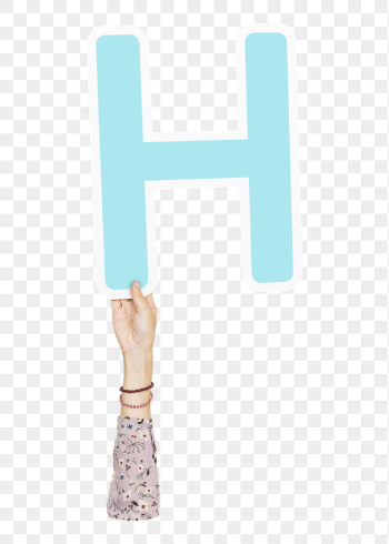 Letter H sign png hand | Free PNG - rawpixel