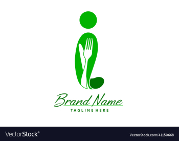 letter i food logo design template letter i food logo design template