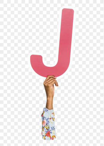 Letter J png hand holding | Free PNG - rawpixel