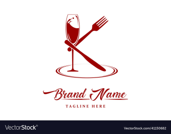 letter k food logo design template letter k food logo design template