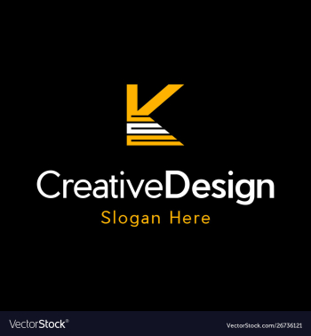 Letter k typography creative business logo vector image Letter k typography creative business logo vector image