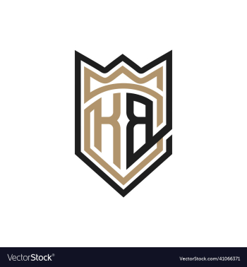letter kb with shield shape luxury logo de letter kb with shield shape luxury logo de