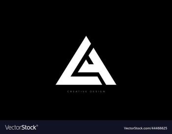 letter logo l4 triangle shape branding logo