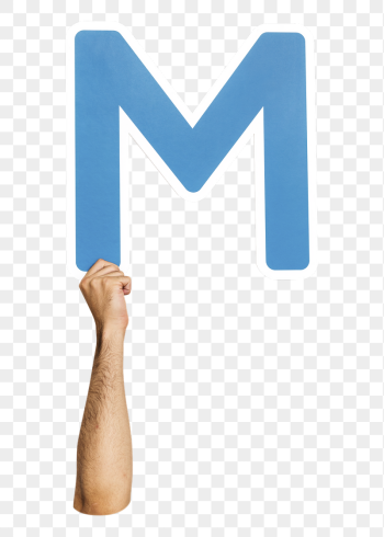 Letter M png hand holding | Free PNG - rawpixel