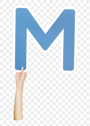 Letter M png hand holding | Free PNG - rawpixel