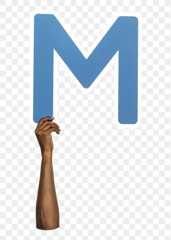 Letter M png hand holding | Free PNG - rawpixel