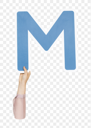 Letter M png hand holding | Free PNG - rawpixel