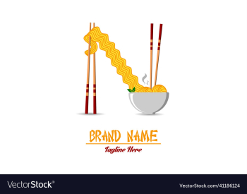 letter n food logo design template letter n food logo design template