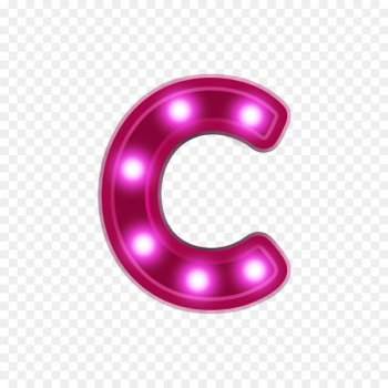Letter Neon lighting Alphabet - Red neon alphabet C 