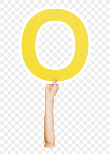 Letter O png hand holding | Free PNG - rawpixel