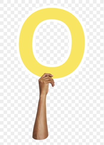 Letter O png hand holding | Free PNG - rawpixel