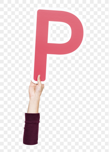 Letter P png hand holding | Free PNG - rawpixel