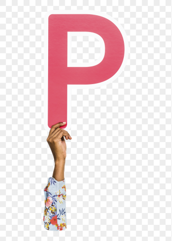 Letter P png hand holding | Free PNG - rawpixel