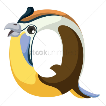 Letter q for quail Letter q for quail