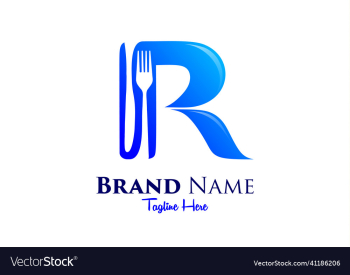 letter r food logo design template letter r food logo design template