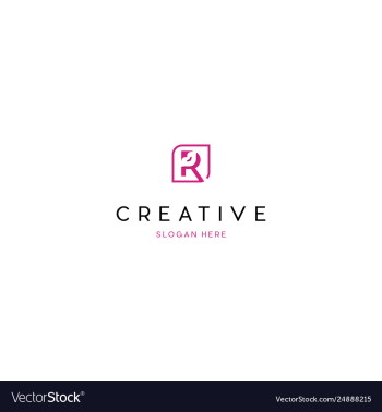 Letter r lips creative business logo design vector image Letter r lips creative business logo design vector image