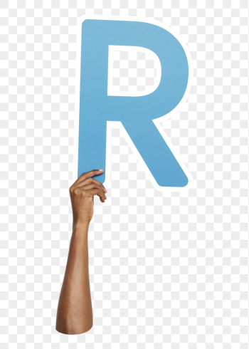 Letter R png hand holding | Free PNG - rawpixel