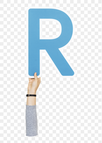 Letter R png hand holding | Free PNG - rawpixel