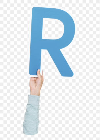 Letter R png hand holding | Free PNG - rawpixel