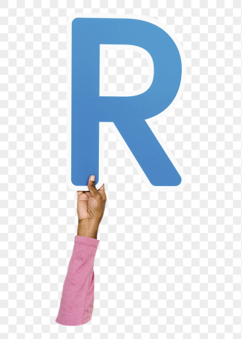 Letter R png hand holding | Free PNG - rawpixel