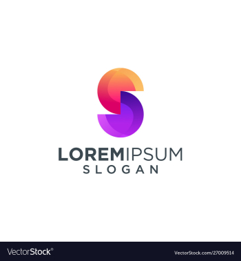 Letter s icon logo design vector image