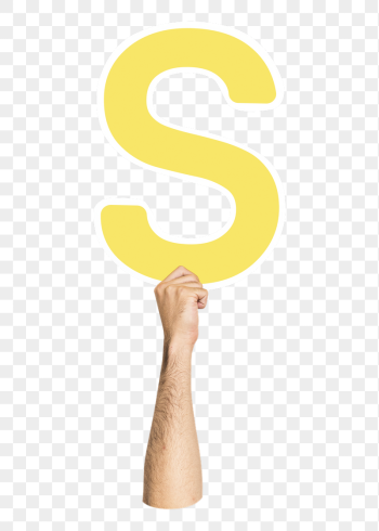 Letter S png hand holding | Free PNG - rawpixel