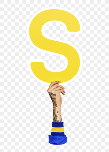 Letter S png hand holding | Free PNG - rawpixel