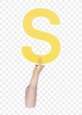 Letter S png hand holding | Free PNG - rawpixel