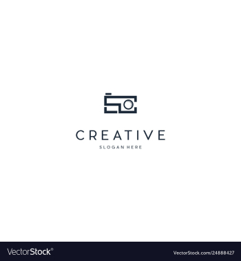 Letter sc camera photograph creative business logo vector image Letter sc camera photograph creative business logo vector image