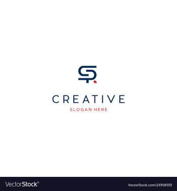 Letter spr creative business logo design vector image