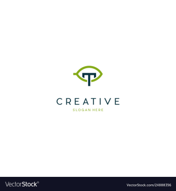 Letter t naturally creative business logo design vector image Letter t naturally creative business logo design vector image