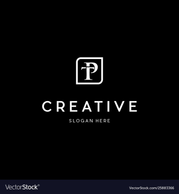 Letter tp creative business logo design vector image Letter tp creative business logo design vector image
