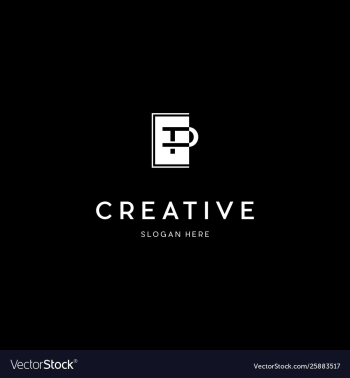 Letter tp creative business logo design vector image Letter tp creative business logo design vector image