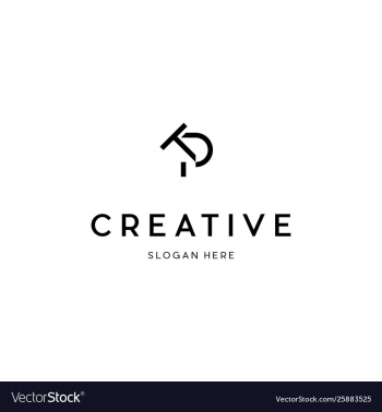 Letter tp creative business logo design vector image Letter tp creative business logo design vector image
