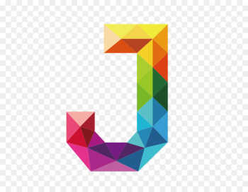 Letter Typography Font - Colorful letters J Letter Typography Font - Colorful letters J