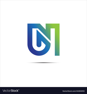 letter u and n logo design icon letter u and n logo design icon