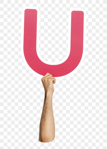 Letter U png hand holding | Free PNG - rawpixel