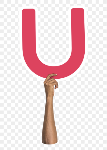 Letter U png hand holding | Free PNG - rawpixel