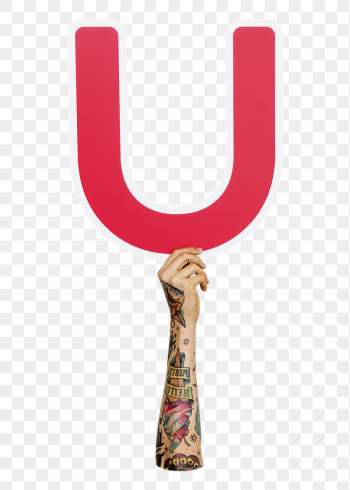 Letter U png hand holding | Free PNG - rawpixel