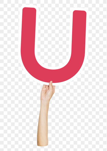 Letter U png hand holding | Free PNG - rawpixel