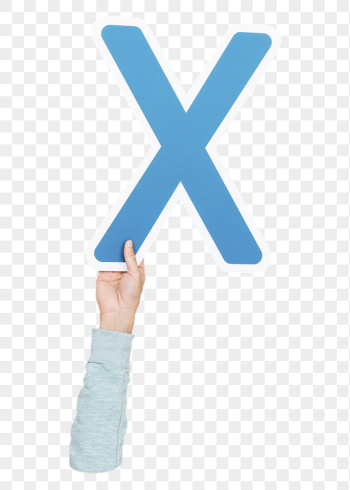 Letter X png hand holding | Free PNG - rawpixel