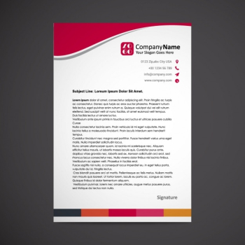 Letterhead template design