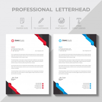 Letterhead template Free Vector